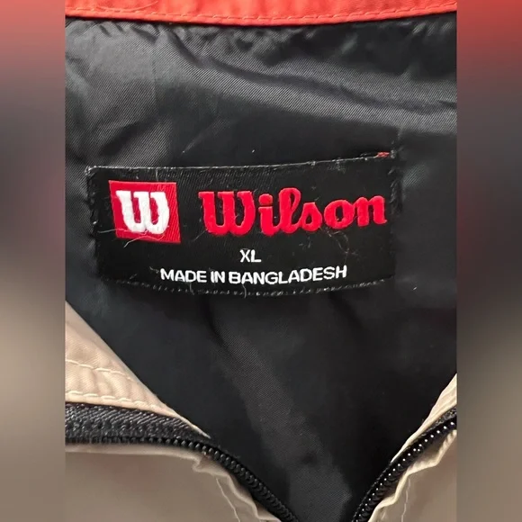 Vintage 90’s Wilson Brand Windbreaker Windrunner Jacket Size XL Mens Adult - Picture 3 of 3